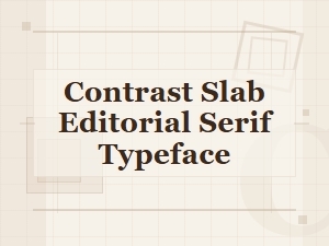 The Allure of Contrast Slab Editorial Serifs